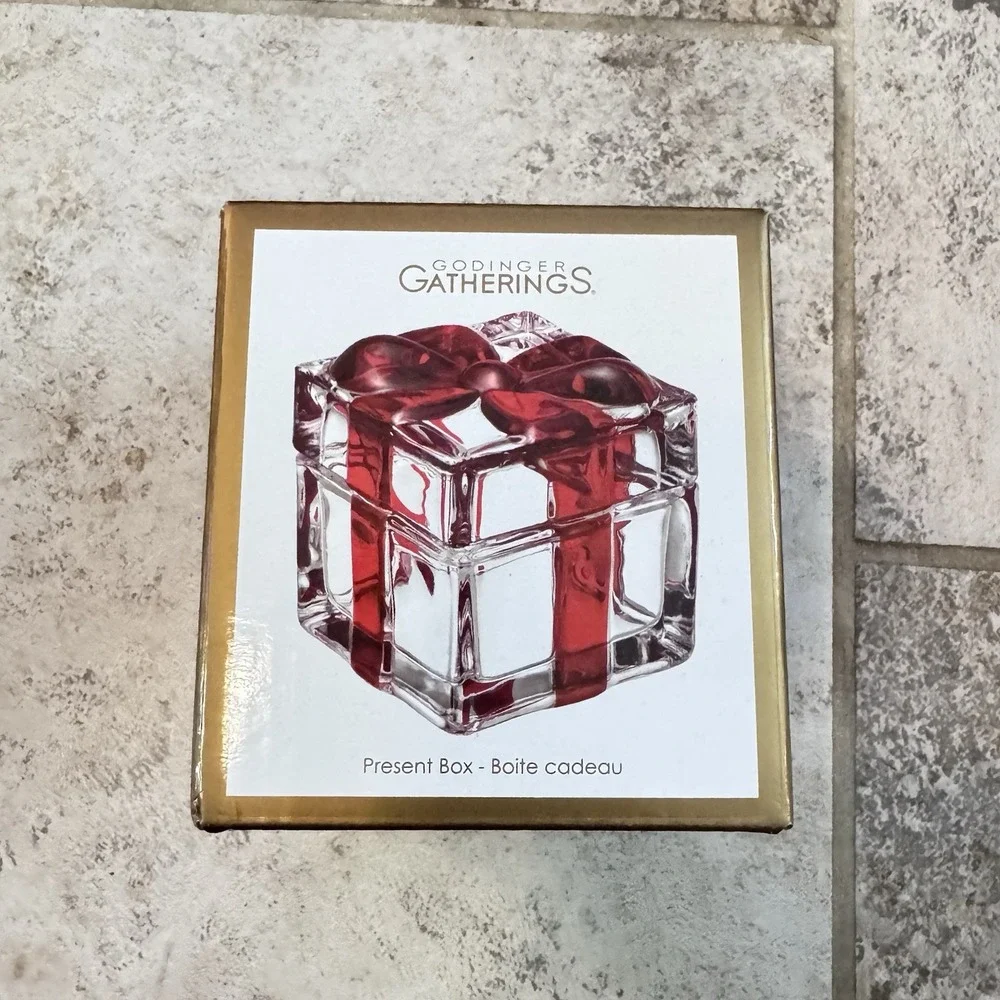 Godinger Gatherings Shannon Crystal Gift Trinket‎ Jewelry Christmas Box